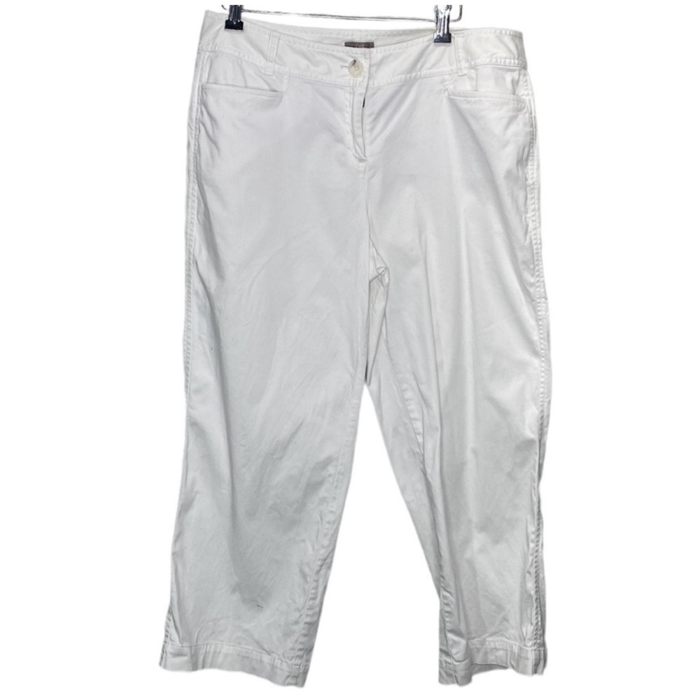 J Jill stretch white crop pants
